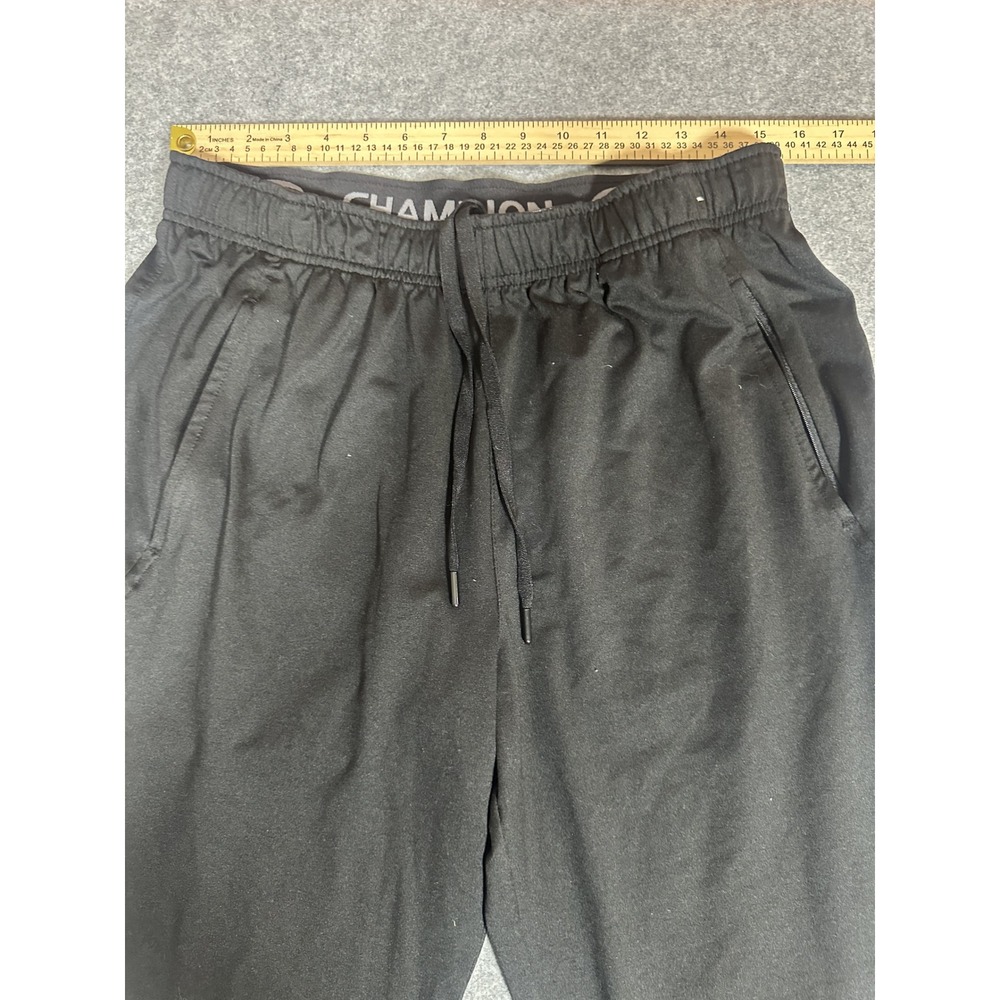 Champion Athletic Track Pants Large Black Performance Drawstring Zip Ankle - Picture 4 of 12